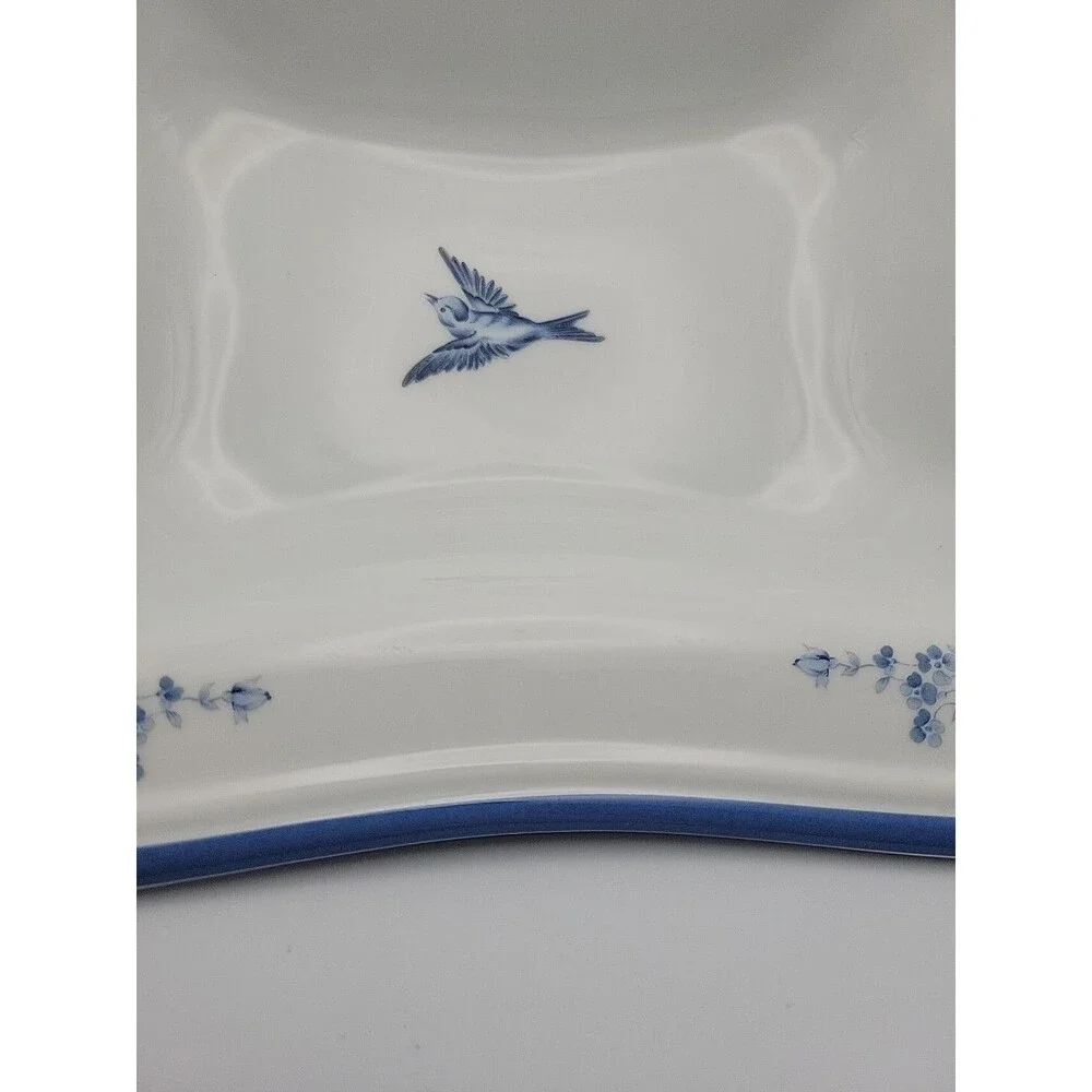 Gear-Arita Blue Damask 10-inch Serving Vegetable Display Bowl EUC Beautiful!